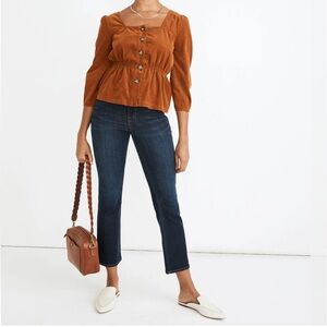 Madewell Cali Demi-Boot Jeans Women’s Size 27P Comfy Stretch Columbus Wash Chic